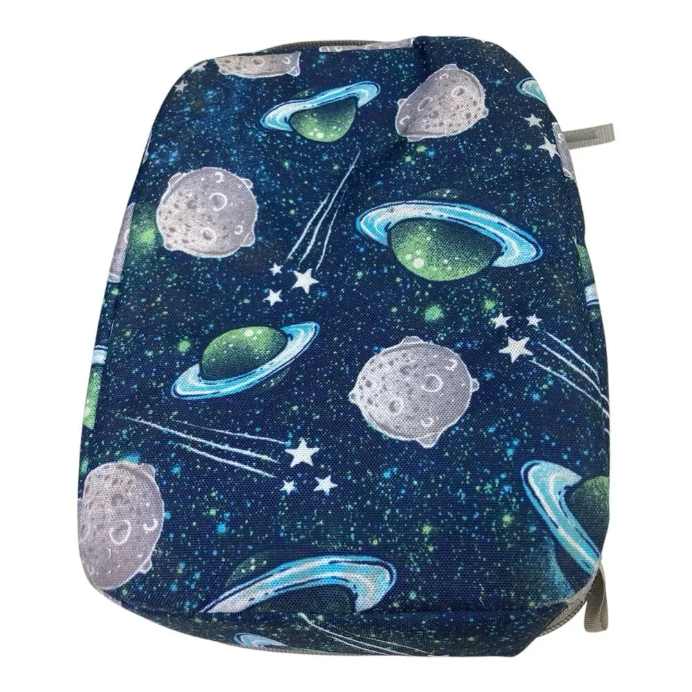 Vintage LL Bean Kids All Over Print Outer Space Planet Backpack Bag & Lunchbox